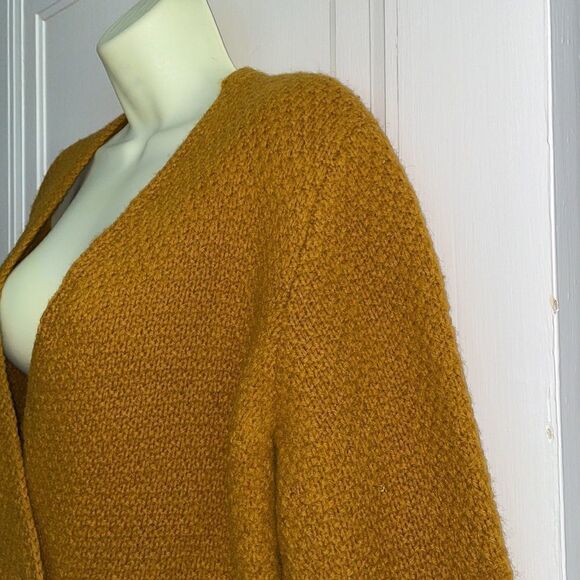 Vtg 60s/70s handmade double breasted gold sweater jacket - Picture 3 of 10
